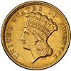 Image 1 : UNITED STATES, Philadelphia mint, gold $3 Indian princess, 1854, NGC AU 55.