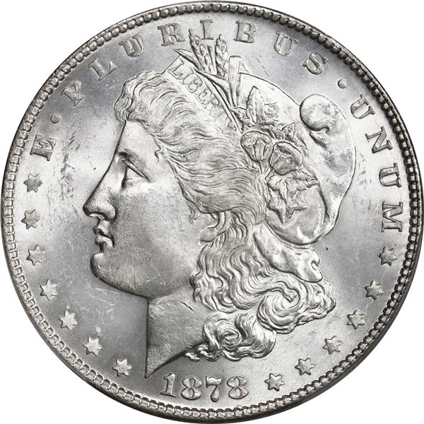 UNITED STATES, Philadelphia mint, Morgan dollar, 1878, 7 over 8 tailfeathers (strong), PCGS MS64, ex