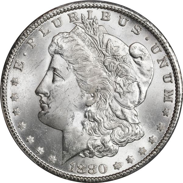 UNITED STATES, Carson City mint, Morgan dollar, 1880-CC, PCGS MS64, ex-Busto.