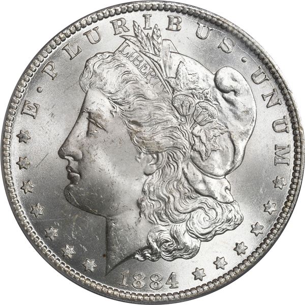 UNITED STATES, Carson City mint, Morgan dollar, 1884-CC, PCGS MS65, ex-Busto.