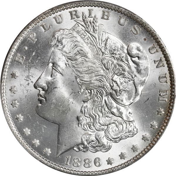 UNITED STATES, New Orleans mint, Morgan dollar, 1886-O, PCGS MS 63, ex-Busto.