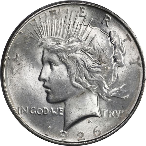 UNITED STATES, Denver mint, Peace dollar, 1926-D, PCGS MS 63, ex-Busto.