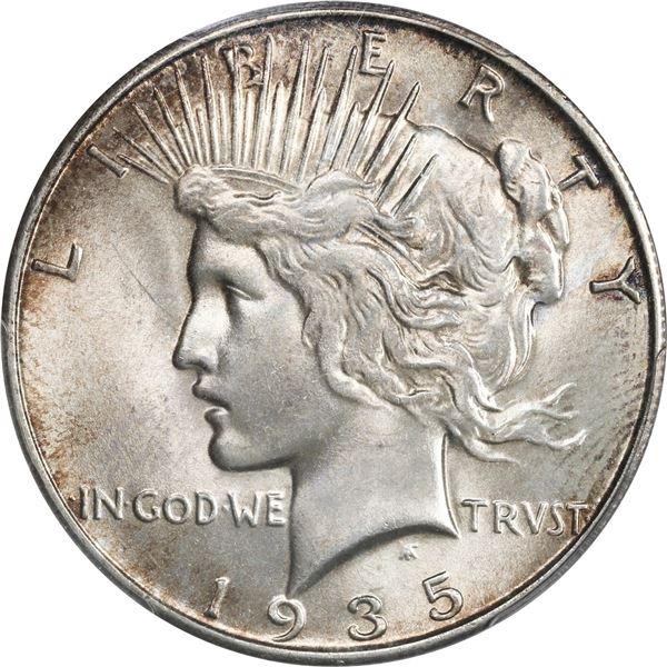 UNITED STATES, San Francisco mint, Peace dollar, 1935-S, PCGS MS 64, ex-Busto.