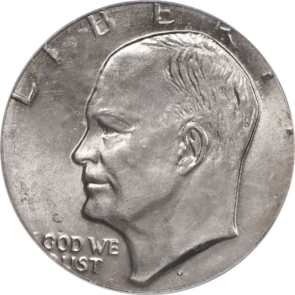 UNITED STATES, Denver mint, copper-nickel Eisenhower dollar, no date (1971-74, 77-78), struck on a 5