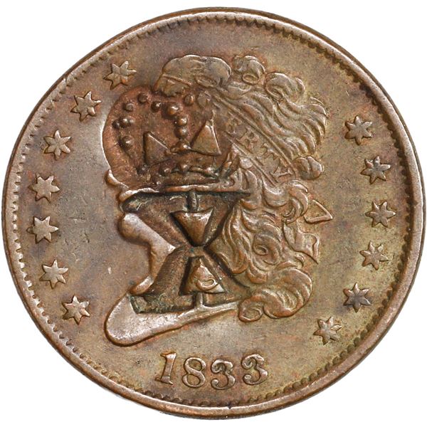 UNITED STATES, Philadelphia, merchant token, Thomas Wildes (pewterer from Philadelphia), crowned-X c