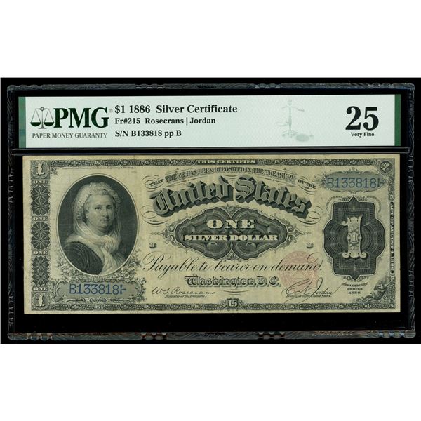 UNITED STATES, Washington, D.C., $1 Silver Certificate, series of 1886, serial B133818, Rosencrans-J