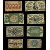Image 1 : UNITED STATES, lot of eight uniface specimen notes from a "fractional currency shield" (1866-67).