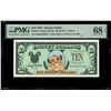 Image 1 : UNITED STATES, 10 Disney dollars, 1997, serial D00023038A, Simba / 25th Anniversary of Disney World,