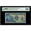 Image 3 : COLOMBIA, Bogotá, lot of three Banco de la República notes: 5 pesos oro, 1945, PMG Gem UNC 66 EPQ; 2