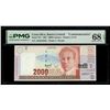 Image 1 : COSTA RICA, San José, Banco Central, 2000 colones, 30-7-1997, series A, serial A04825683, PMG Superb