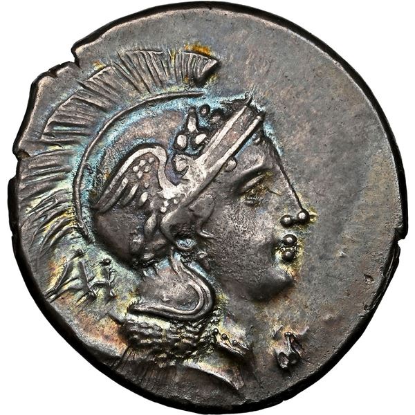 ANCIENT GREEK, Lucania, Velia, AR didrachm, Philistion group (ca. 300-280 BC), NGC Ch XF-star, strik