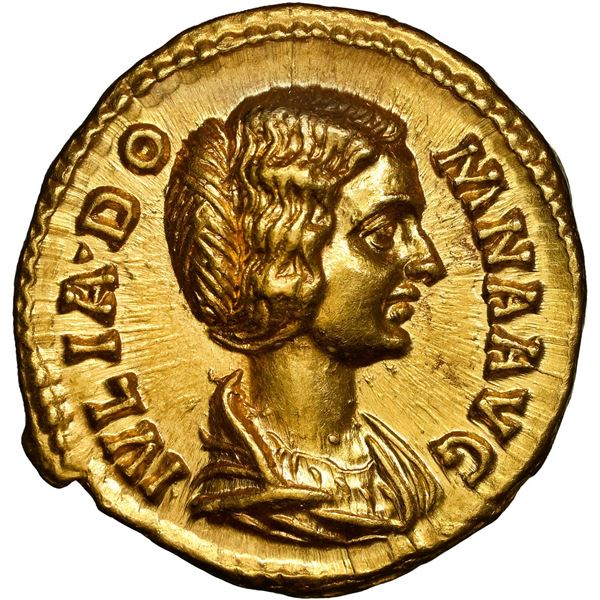 ANCIENT ROMAN, Roman Empire, Rome mint, AV aureus, Julia Domna (193-217 AD), struck 193-196 AD, very