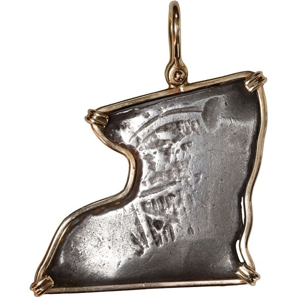 MEXICO, Mexico City, cob 8 reales, Charles II, assayer not visible, neat shape, ex-1715 Fleet, mount