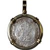 Image 1 : MEXICO, Mexico City, bust 1 real, Charles III, 1783 FF, ex-Cazador (1784), mounted in 14K gold penda