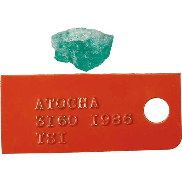 Large natural emerald, 6.60 carats, ex-Atocha (1622).