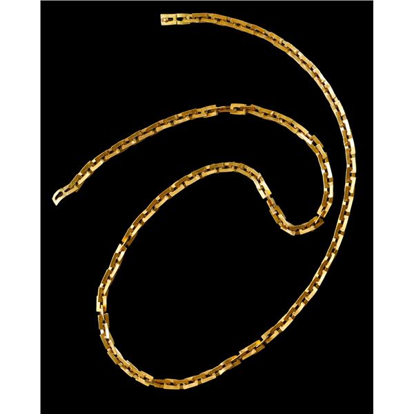 Elegant rectangular-link gold chain, 23.86 grams total, fineness 20K, ex-Maravillas (1656), ex-Welle