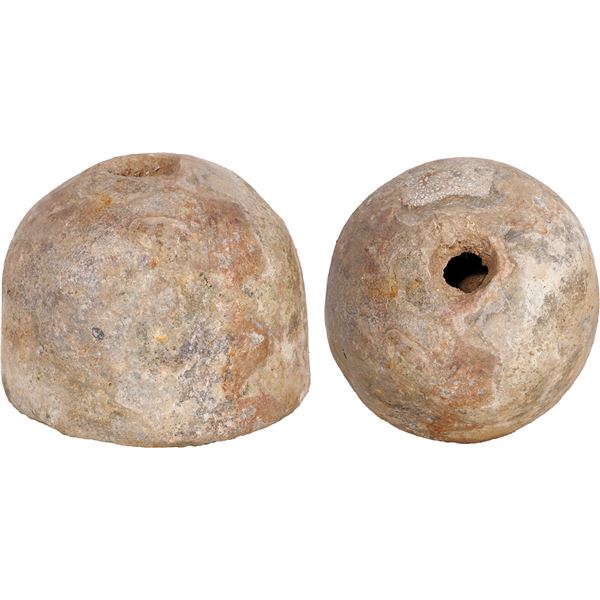 Bulbous lead inkwell, ex-Joanna (1682).