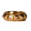 Image 1 : Small gold ring with pyramid pattern, 4.62 grams, size 4, approx. 12K, ex-1715 Fleet.