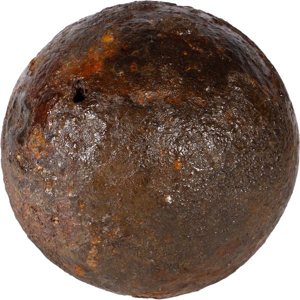 Small iron cannonball, professionally conserved, ex-1715 Fleet (Weller), ex-Wurl.