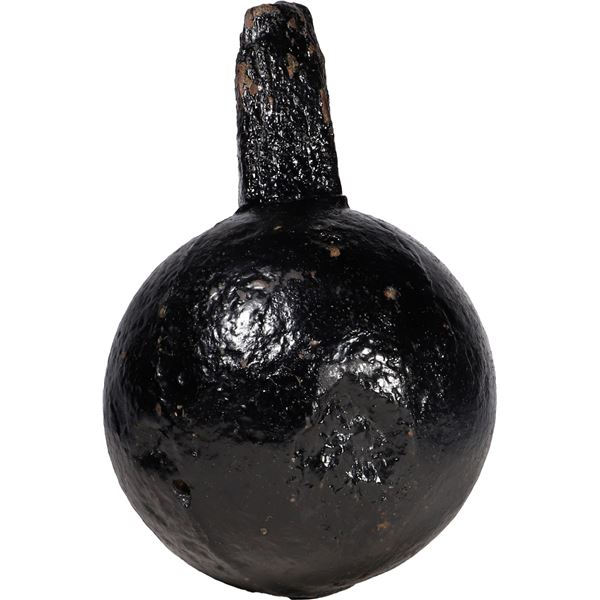 Half of an iron barshot, professionally conserved, ex-1733 Fleet ("Coffins Patch" site).