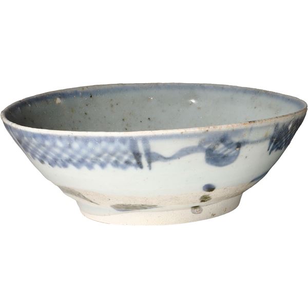 Chinese blue-on-white porcelain bowl, ex-Diana (1817).