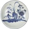 Image 1 : Chinese blue-on-white porcelain saucer, bamboo and flowering peony motif, ex-Tek Sing (1822).