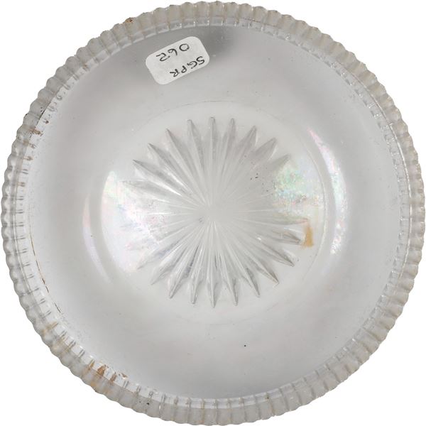 Clear glass serving dish, ex-Empress of Ireland (1914).