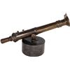Image 1 : Small bronze signal cannon with yoke and stand, probably 1800s.