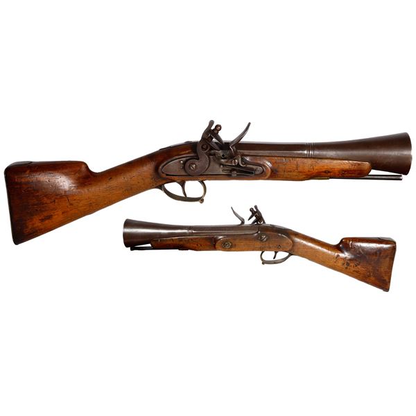 Small flintlock blunderbuss pistol, European, 1800s.