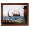 Image 1 : Large original oil painting of the Rooswijk shipwreck by Ralph Curnow (2009).