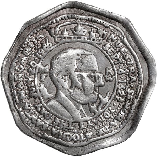 Silver 1-oz token made from Atocha silver by Gary Sleezer ca. 1985.