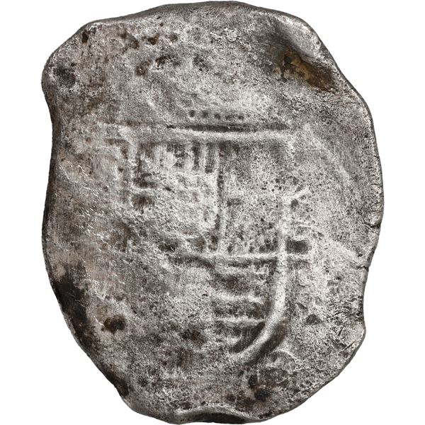 SPAIN, mint uncertain, cob 8 reales, Philip III or IV, assayer not visible.