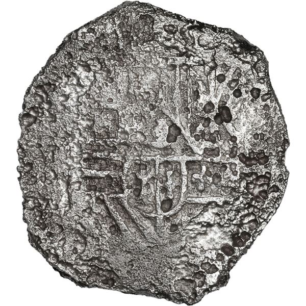 MEXICO, Mexico City, cob 8 reales, Philip IV, assayer not visible (D, early 1630s).