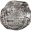 Image 1 : BOLIVIA, Potosí, cob 8 reales, Philip IV, assayer P (mid-1620s), quadrants of cross transposed.