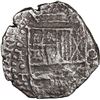 Image 1 : BOLIVIA, Potosí, cob 8 reales, Philip IV, assayer P (late 1620s), quadrants of cross transposed, "hu
