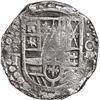 Image 1 : BOLIVIA, Potosí, cob 8 reales, Philip IV, assayer T (late 1620s), "hunched over" lions.
