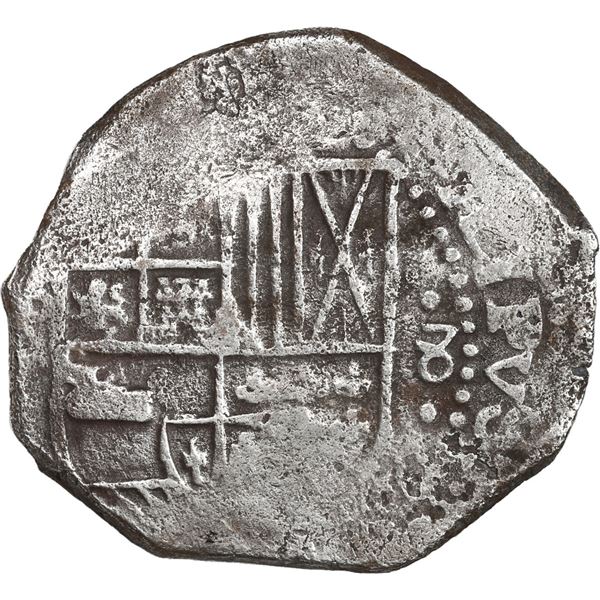 BOLIVIA, Potosí, cob 8 reales, Philip IV, assayer not visible (T, early 1630s).