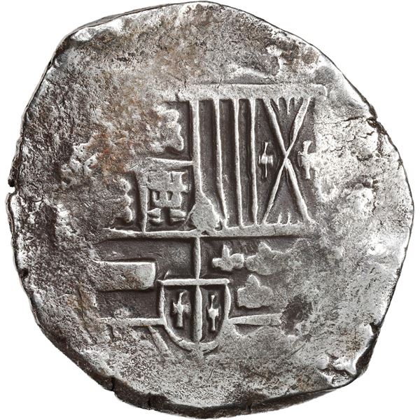 BOLIVIA, Potosí, cob 8 reales, Philip IV, assayer T (1630s).