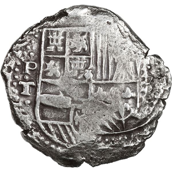BOLIVIA, Potosí, cob 8 reales, Philip IV, assayer T (1630s).