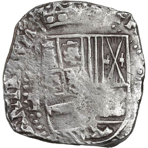 BOLIVIA, Potosí, cob 8 reales, Philip IV, assayer T (1630s).