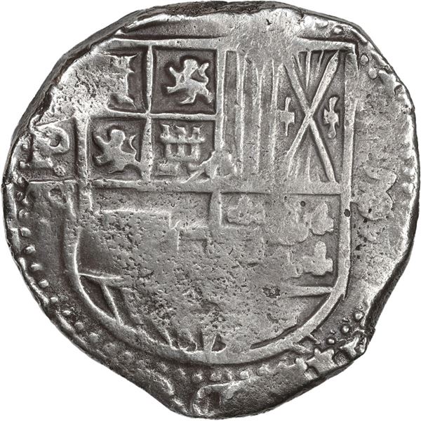 BOLIVIA, Potosí, cob 8 reales, Philip IV, assayer TR (mid- to late 1630s).