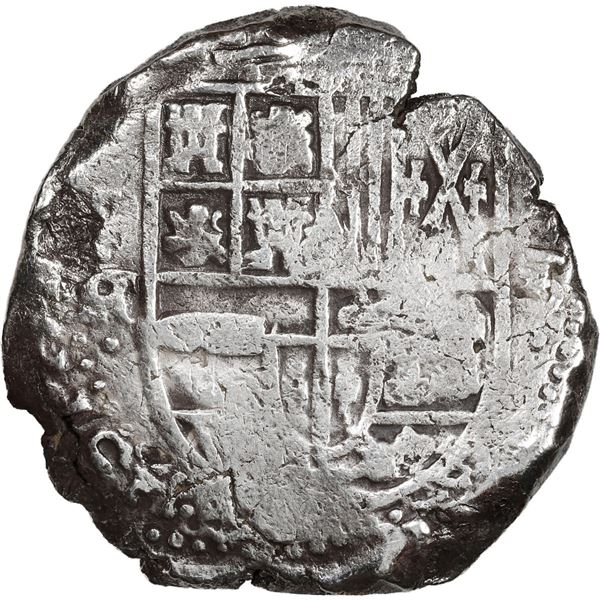 BOLIVIA, Potosí, cob 8 reales, Philip IV, assayer TR (late 1630s).