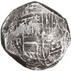 Image 1 : BOLIVIA, Potosí, cob 8 reales, Philip IV, assayer TR (late 1630s).