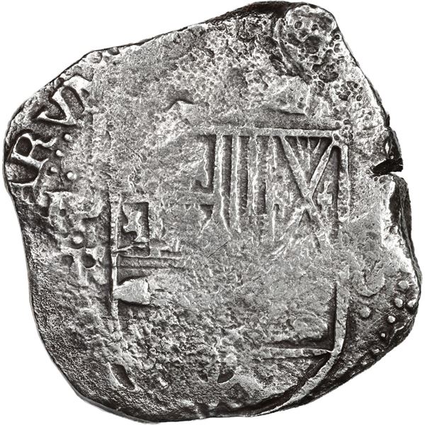 BOLIVIA, Potosí, cob 8 reales, Philip IV, assayer not visible (1630s).