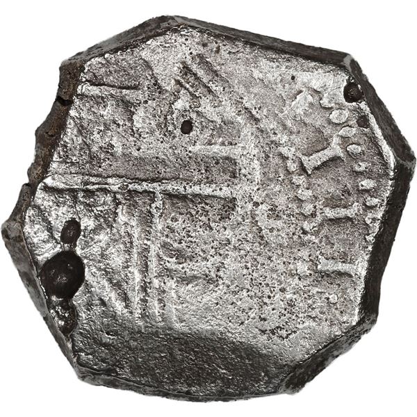 COLOMBIA, Bogotá, cob 4 reales, Philip IV, assayer A below mintmark NR to left, quadrants of cross t