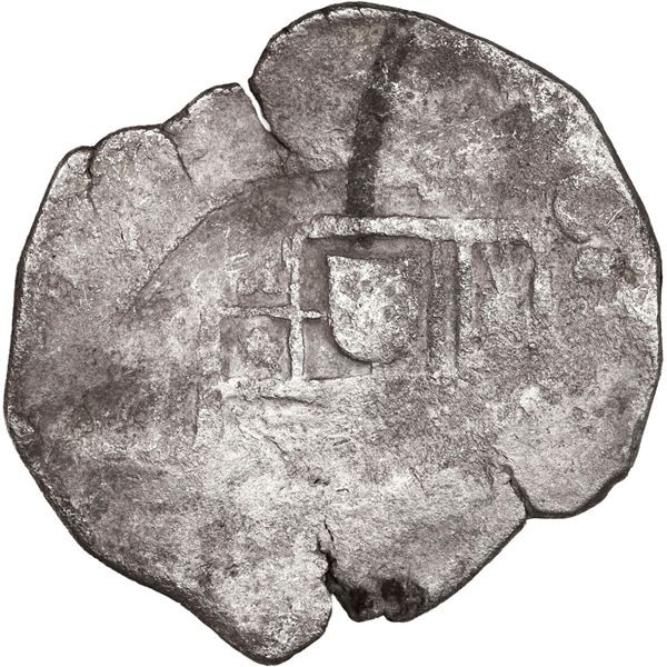 SPAIN, mint uncertain, cob 8 reales, probably Charles II, assayer not visible.