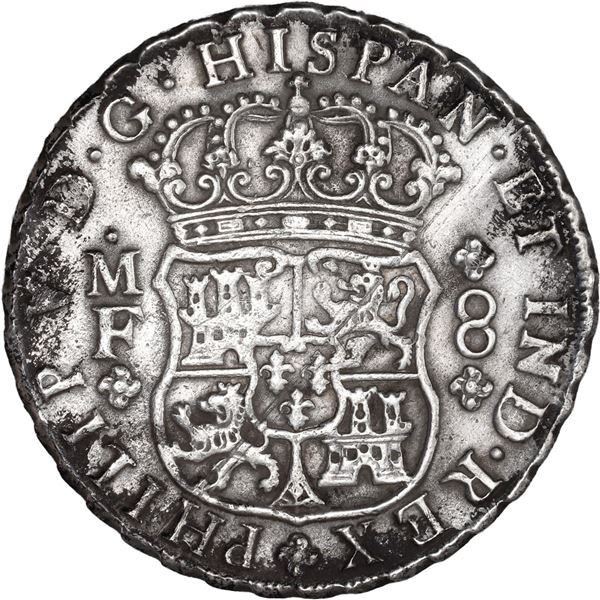 MEXICO, Mexico City, pillar 8 reales, Philip V, 1740 MF.