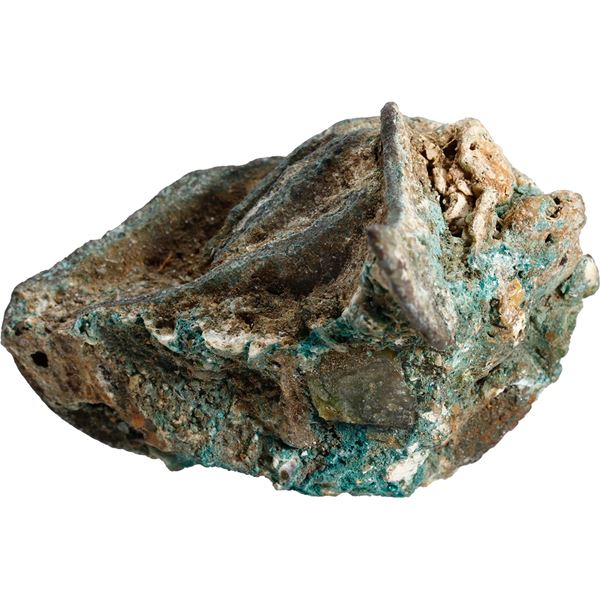 NETHERLANDS (United), Zeeland, clump of five copper duits plus parts of others, dates not visible (1