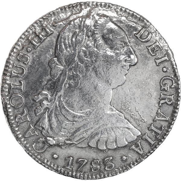 MEXICO, Mexico City, bust 8 reales, Charles III, 1783 FF.