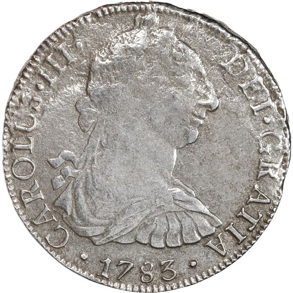 MEXICO, Mexico City, bust 8 reales, Charles III, 1783 FF.